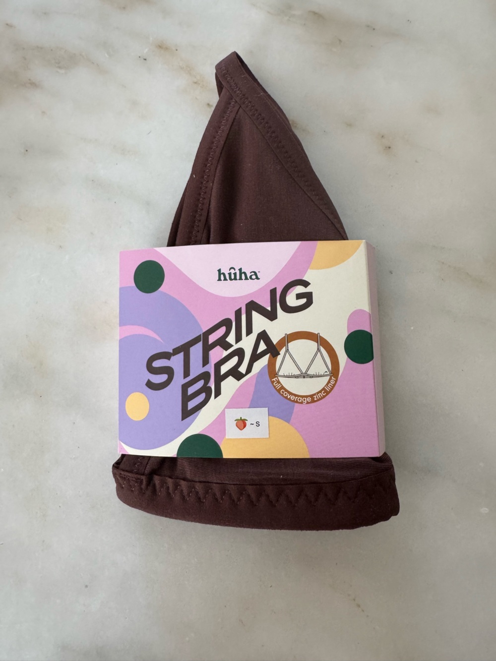 Huha Wear String Bra Brown Size Small NWT